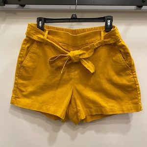 J. Crew Factory linen blend shorts w/ bow